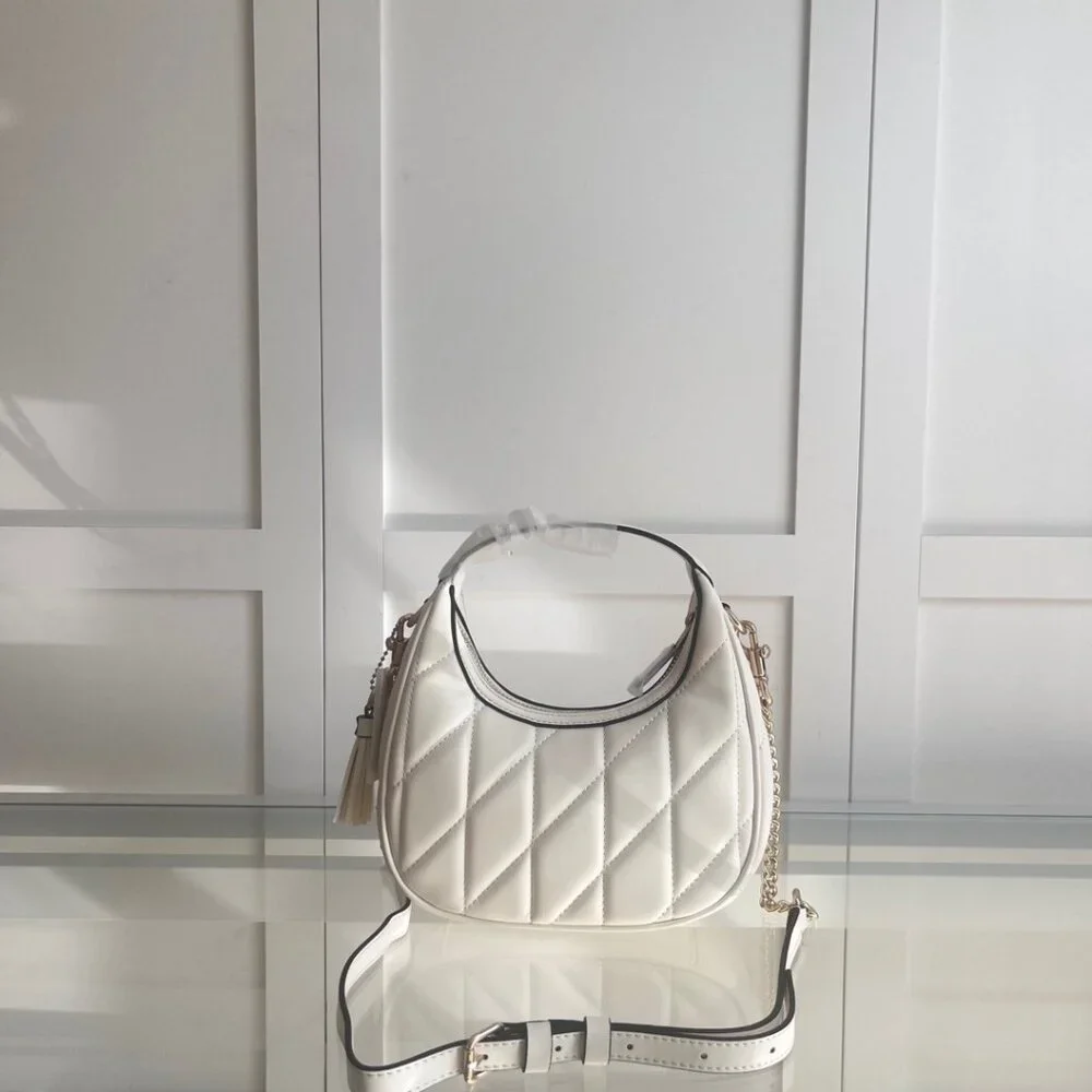 COACH Women's New Crescent-Shaped Bag with Round Ring Chain Shoulder/Crossbody S - Picture 3 of 9